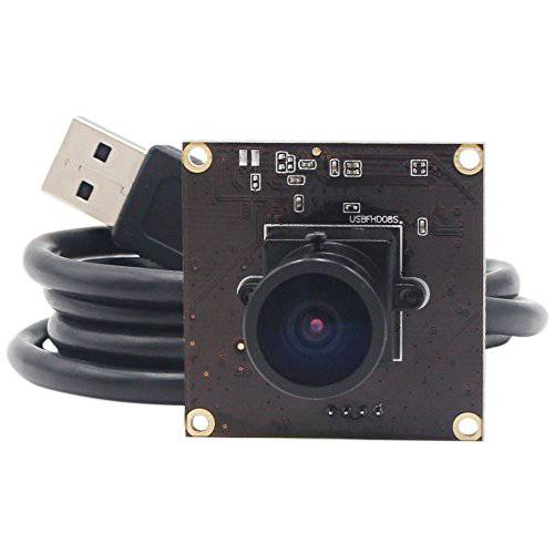 ELP USB with 카메라 2.9mm 와이드 앵글 렌즈 1080P 프리 드라이버 카메라 Module, 260FPS@480P 120FPS& 720P 60FPS@1080P 고 프레임 Webcam, USB 카메라 Linux 윈도우 안드로이드 맥 Os