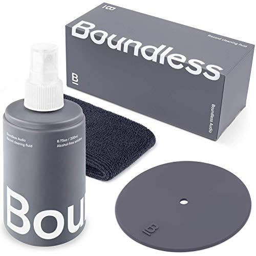 Boundless 오디오 레코드 클리닝 솔루션 - 6.75oz 비닐 레코드 클리너 용액 & 비닐 클리너 천 & 레코드 라벨 보호