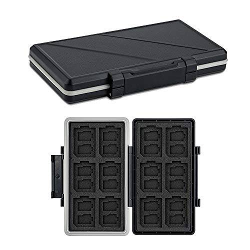 36 슬롯 메모리 카드 케이스 Water-Resistant Anti-Shock 메모리 카드 월렛 for 24 미니 SD SDXC SDHC TF 카드s and 12 SD SDXC SDHC 카드s