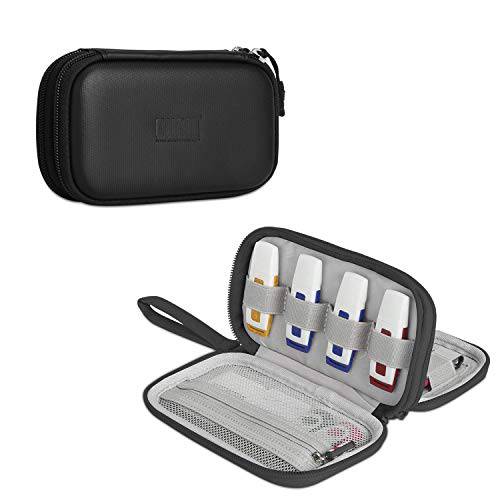 BUBM USB Flash 드라이브 케이스 (12-Capacity), 이중 레이어 캐링 Bag for USB Flash Drives, SD Cards and Other Small Accessories, 블랙