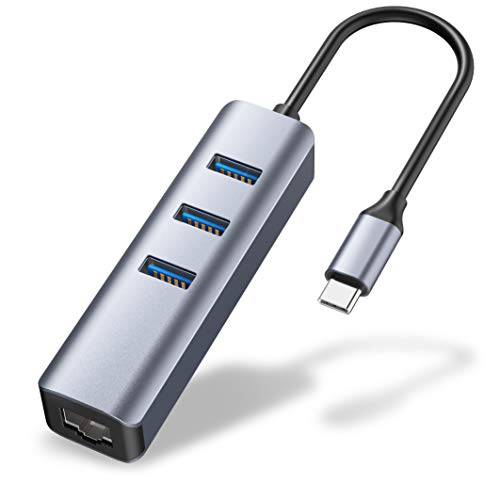 USB C to 랜포트 Adapter, Vilcome RJ45 to USB C 썬더볼트 3/ Type-C 기가비트 랜포트 랜 네트워크 Adapter, 호환가능한 for 맥북 프로 16’’ 2019/ 2018/ 2017, 맥북 에어