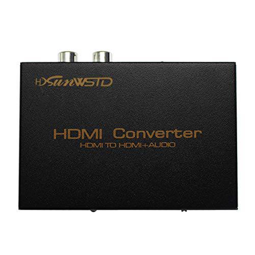 1080P HDMI 오디오 압출 HDMI to HDMI+  광학 TOSLINK SPDIF+  비슷한물건 RCA L/ R+ 3.5mm 오디오 Jack 스테레오 오디오비디오, AV 분배 컨버터 with 파워 ON/ 오프 Switch 지원 Full HD1080p 3D