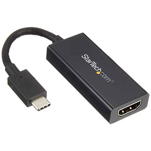StarTech.com USB 3.1 Type C to HDMI 변환기 with HDR - 4K 60Hz - TB3 호환 - 윈도우&  맥 호환 블랙 USB C to HDMI 모니터 컨버터 (CDP2HD4K60H)