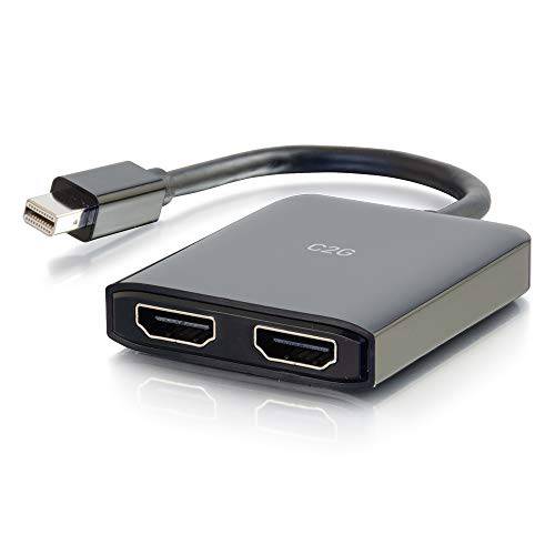 C2G 미니DisplayPort, 미니 DP to HDMI 모니터 분배기 - 2 Port 4K HDMI MST 허브 USB 강화 - 54292