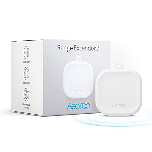 Aeotec 레인지 연장 7, Z-Wave 플러스 Repeater, Zwave Extender, Gen7, 700 Series, V2, with SmartStart and S2, 호환가능한 with SmartThings, White