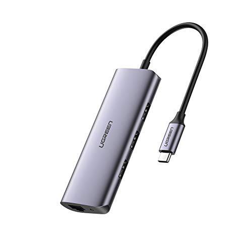 UGREEN USB C 허브 Type C to 3 Port USB 3.0 도크 with 기가비트 랜포트 미니 USB 파워 for Mac북 프로 Air, Dell XPS 15 13, Chromebook Pixel, 서피스 북 2, 삼성 S10 S9 플러스 S8 Note 9 8