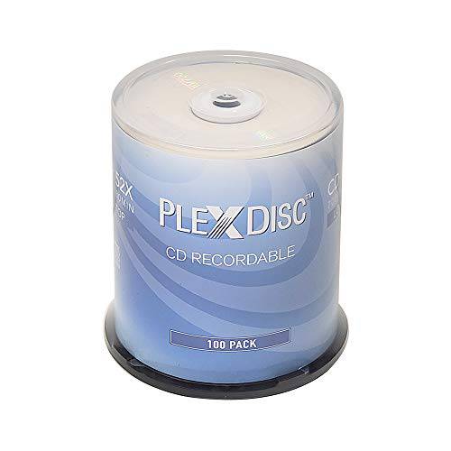 PlexDisc CD-R 700MB 80 Minute 52x 기록가능 디스크 - 100 Pack Spindle (FFP) 631-805-BX