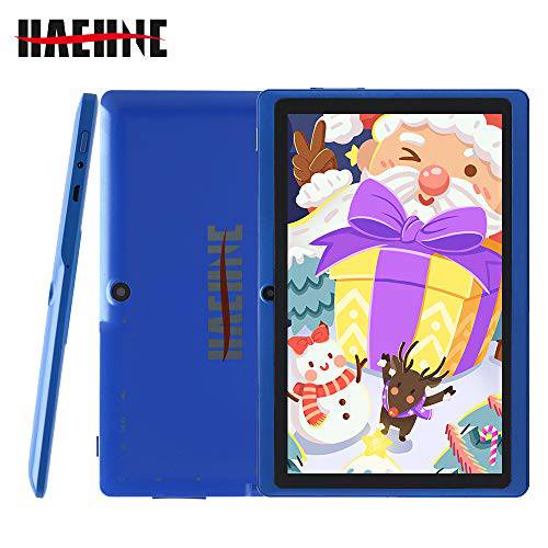 Haehne 7 Inch 태블릿,태블릿PC PC - 구글 안드로이드 9.0 Pie, 1G RAM 16GB ROM, Quad Core, 1024 x 600 IPS HD Display, 이중 Camera, 2800mAh, WiFi, 블루투스 (Blue)