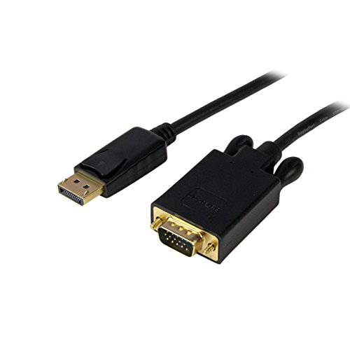 StarTech.com 15 ft DisplayPort,DP,DP to VGA 변환기 케이블 - DP to VGA 영상 컨버터 - 액티브 DisplayPort,DP to VGA 케이블 for PC 1920x1200 - 블랙 ( DP2VGAMM15B)