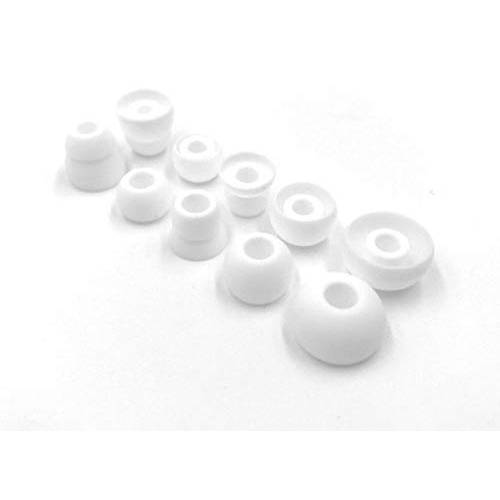 White 교체용 이어버드,이어폰,이어셋 펜촉 for Beats Powerbeats3 무선 인 귀 헤드폰, 헤드셋 - 작은, Medium, Large, 이중 Flange, and Bi-Tip (White)