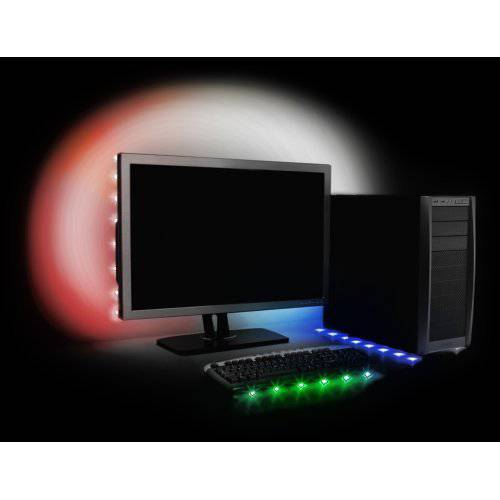 Antec 어드벤스 Accent USB 전원 Bias 스트립 라이트닝 RGB 멀티 컬러 for 컴퓨터 or TV