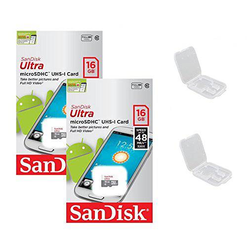 2 팩, 마스크, 마스크팩 - SanDisk 울트라 16GB 미니SDHC 메모리 Flash 카드 UHS-I Class 10 미니 SD SDHC Read 스피드 up to 48MB/ s 320X SDSQUNB-016G-GN3MNA Wholesale 제비+ ( 2 사례 )
