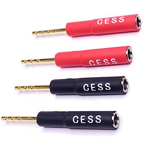 CESS-053 바나나 Plug to 핀 Plug Adapter, 2mm 스크류 Type 바나나 Plugs, 4 Pack