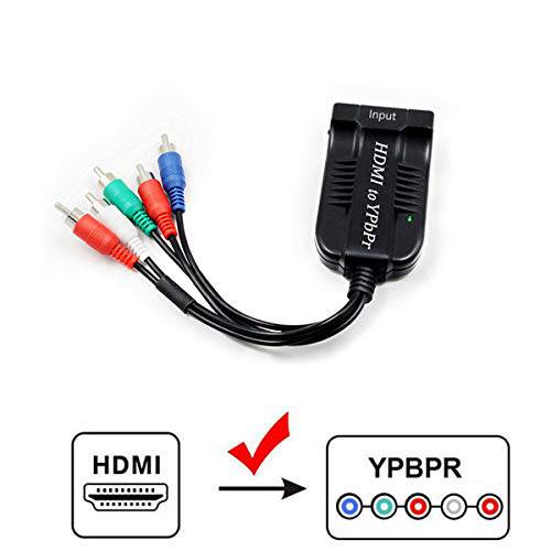 1080P HDMI to Component(YPbPr/ RGB/ 5RCA) 스케일러 Converter(with 스케일러 Function), HDMI Input to Component(YPbPr/ RGB/ 5RCA) Output for PC, PS3, PS4, DVD, PSP, 360, PS2, Nintendo NGC