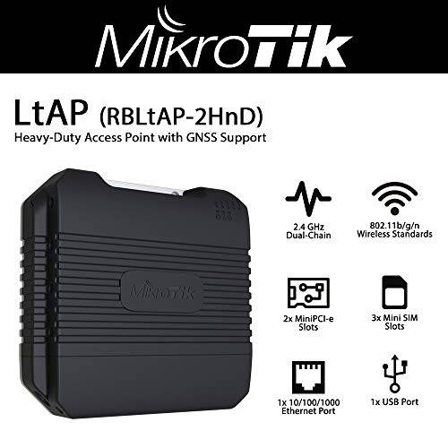 MikroTik LtAP RBLtAP-2HnD Weatherproof 무선 2.4GHz 액세스 Po인t w/ 빌트 인 GPS (Without LTE Card)