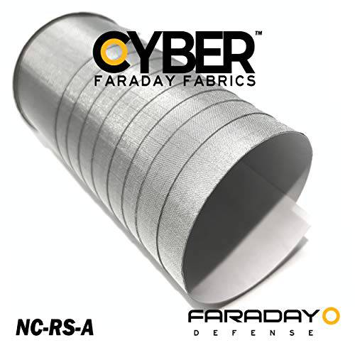 Cyber 패러데이 천 RFID Shielding Nickel Copper Rip-Stop with Conductive 접착식,스티커 Roll 50 x 3’ Signal 차단 Material