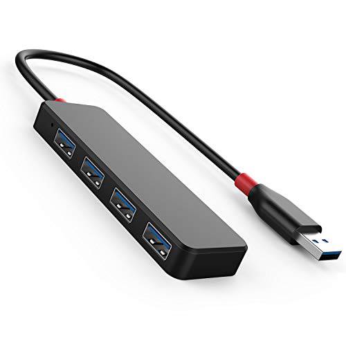4-Port USB Hub, T-Sound USB 분배 for Laptop, Ps4 키보드 앤 마우스 변환기 for Dell, Asus, HP, 맥북 Air, 서피스 Pro, Acer, Xbox,  닌텐도스위치, Flash Drive, HDD, Console, Printer, 카메라