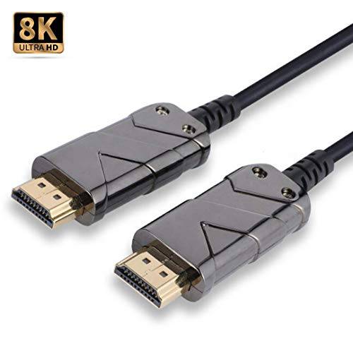 Pacroban 8K HDMI 2.1 Fiber Optic 케이블 (25ft) CL3 Rated, support 48Gbps 울트라 고속, 10K 8K 5K 4K at 120Hz 60Hz, 다이나믹 HDR, Dolby Atmos, 세이프 for in-Wall Installation