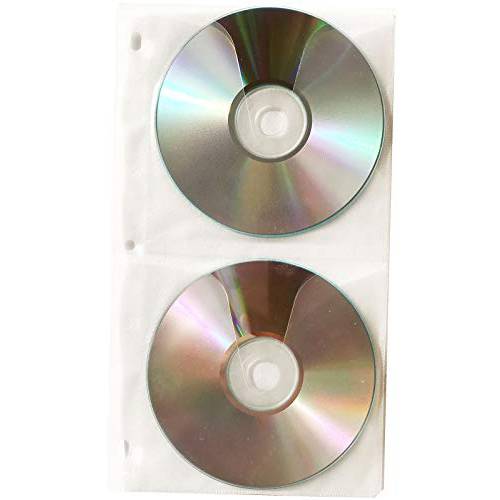 Media A2Z 4 Disc CD DVD 폴리 커버 3 링 바인더 페이지 - 100 Disc 생산능력 - 25 Pack