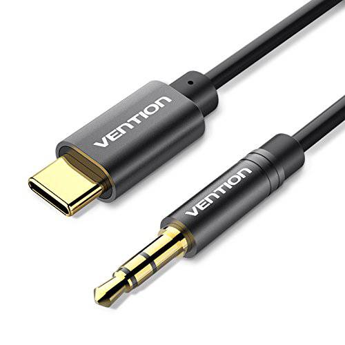 VENTION 3.3FT USB C to 3.5mm Aux 케이블, Retractable 금도금 Type-c to 3.5mm 오디오 Aux 3.5mm Male to USB-C Male 오디오 스테레오 케이블 스피커 케이블 for 삼성 Note8/ S8, Moto Z ¡­
