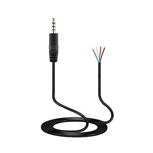 Fancasee (6 ft) 교체용 3.5mm Male Plug to 베어 와이어 Open End TRS 3 기둥 스테레오 1/ 8 3.5mm Plug Jack 커넥터 오디오 케이블 for 헤드폰 헤드폰,헤드셋 이어폰 케이블 리페어