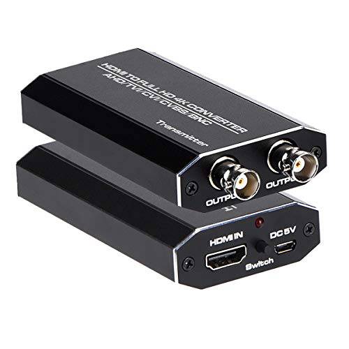 HDMI to AHD Converter, HDMI to AHD 변환기 with AHD Loopout 500M 리피터 for HD CCTV 아웃도어 홈 세큐리티 Surveillance IP카메라 시스템 AHD DVR NVR 영상 레코더