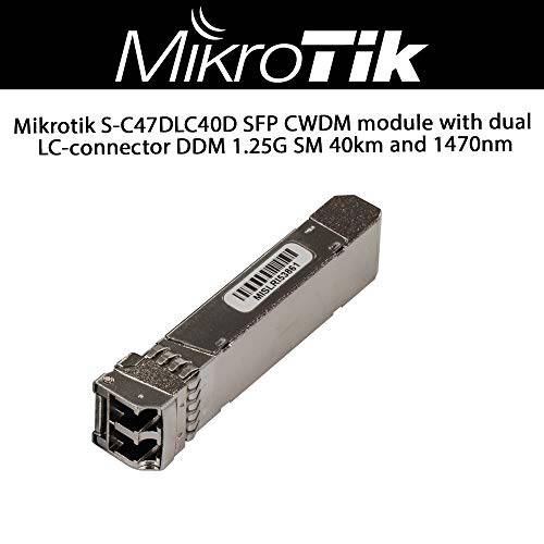 Mikrotik S-C47DLC40D SFP CWDM 모듈 듀얼 LC-Connector DDM 1.25G SM 40km and 1470nm