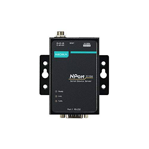 MOXA NPort 5110A - 1 Port 디바이스 Server, 10/ 100 Ethernet, RS-232, DB9 Male, 0 to 60C 작동 온도