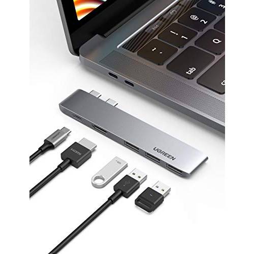 UGREEN USB C 허브 for 맥북 프로 USB Type C to 4K HDMI, 썬더볼트 3 100W 파워 Delivery, 3 USB 3.0 Port 변환기 도크 스테이션 for 맥북 에어 2020 2019 2018, 맥북 프로 2019 2018 2017