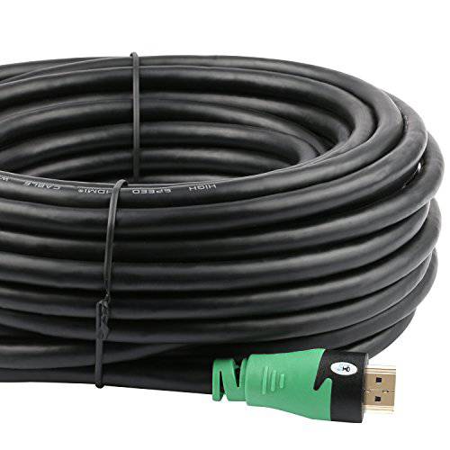SHD HDMI 케이블 100 Feet with Signal 증폭기 100’ HDMI 케이블 2.0V 지원 4K 3D 1080P for in-Wall Installation CL3 Rated 블랙