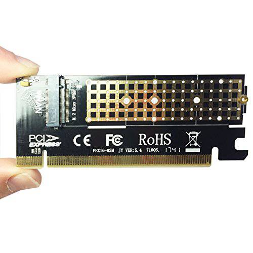 GLOTRENDS M.2 PCIE NVME 변환기 카드 with 풀 커버 알루미늄 히트싱크 for PC Desktop, PCIE GEN3 풀 스피드 (PA09-HS)