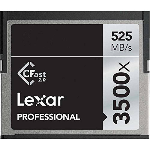 Lexar 64GB 프로페셔널 3500x CFast 2.0 메모리 카드 for 4K 비디오 캠, Up to 525MB/ s 읽기, Up to 445MB/ s 쓰기 Speed
