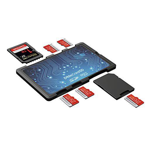 brandnameeng- SD: SD+ 미니 SD 메모리 카드 홀더 케이스 전기,자동,전동 블루 (credit 카드 사이즈 holder, writable label)