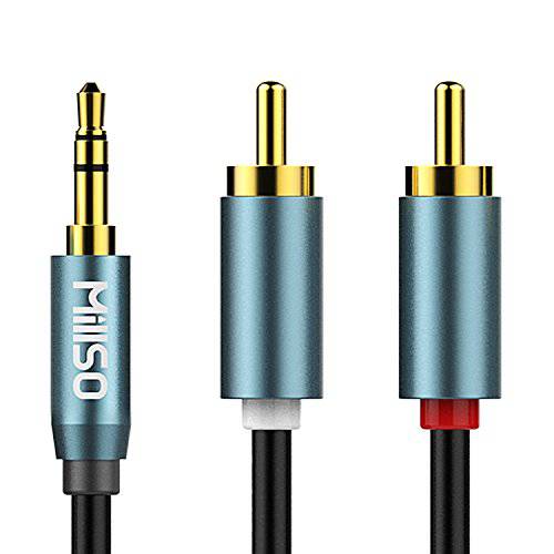 3.5mm to RCA, MillSO RCA to 3.5mm (6 Feet) AUX 어댑터 케이블 1/ 8 to RCA Male 고급 스테레오 오디오 케이블 for Connects a Smartphone, Tablet, or MP3 플레이어 to a 스피커 or Other RCA 장치  2m/ 6.6feet