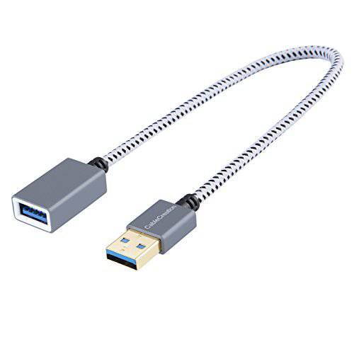 CableCreation [2-Pack] 숏 (3.3ft) USB3.0 연장 케이블, USB 3.0 A Male to Female 연장 for Oculus VR, Playstation, Xbox, Keyboard, Printer, 스캐너 공간 그레이 알루미늄