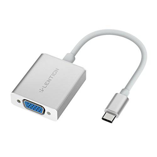 LENTION USB C to VGA 케이블 Adapter, Type C to VGA 모니터 컨버터 호환가능한 애플 2020-2016 맥북 프로 13/ 15/ 16, New 맥 Air/ Surface, 맥북 12, Chromebook, More (CB-1080VGA, 공간 Gray)