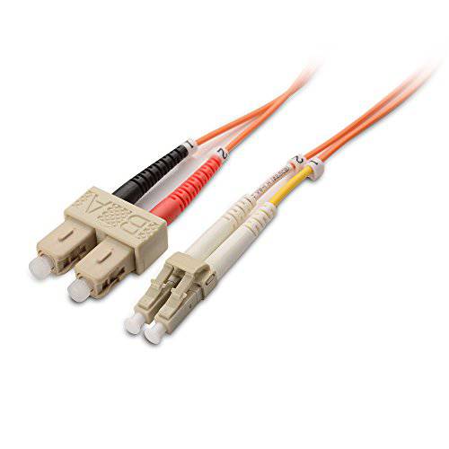 Cable Matters 10Gb OFNP Plenum Rated Multimode 듀플렉스 62.5/ 125 OM1 파이버 케이블 (LC to SC 파이버 Optic 케이블, SC to LC 파이버 패치 케이블) 2m