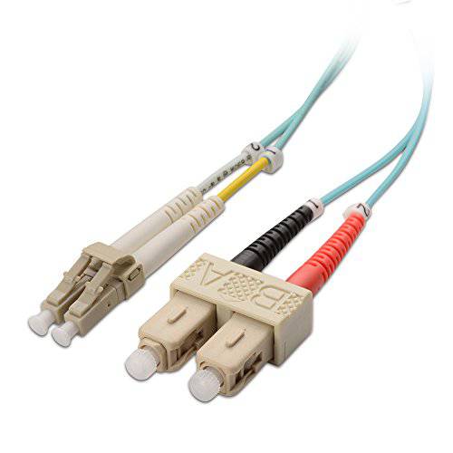 Cable Matters 10Gb 40Gb OFNP Plenum Rated Multimode 듀플렉스 50/ 125 OM3 파이버 케이블 (LC to SC 파이버 Optic 케이블, SC to LC 파이버 패치 케이블) 2m