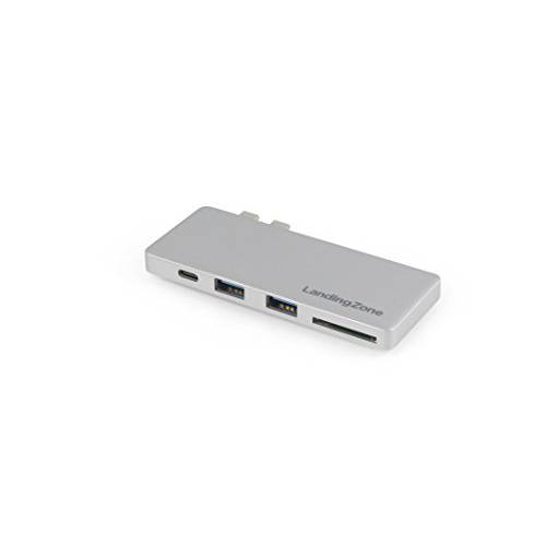 LandingZone USB Type-C 허브 for 맥북 프로 and 맥북 에어 모델 A1706/ A1707/ A1708/ A1989/ A1990/ A1932/ A2141/ A2159/ A2251/ A2289 출시 2016 to 2020 (Space Grey)