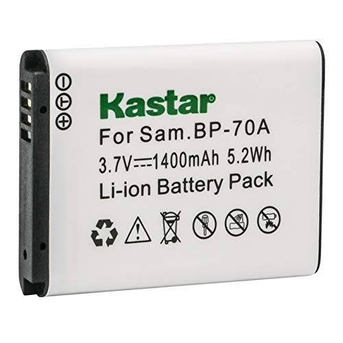 Kastar LCD 슬림 USB 충전 for 삼성 BP-70A, BP70A, EA-BP70A and 삼성 ES65 ES67 ES70 ES71 ES73 ES74 PL80 PL81 PL100 PL101 SL50 SL600 SL605 SL630 ST60 ST61 ST70 ST71 TL105 TL110 TL205 카메라