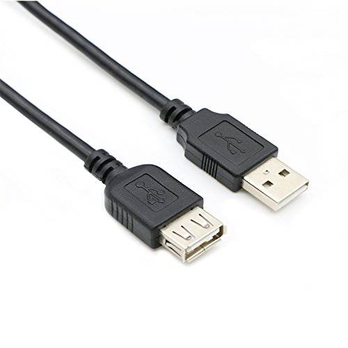 Pasow USB 2.0 Type A Male to Type A Female 연장 케이블 AM to AF 케이블 블랙 (10Feet/ 3M)
