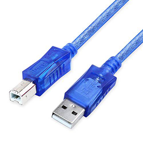 DTech 15ft USB 프린터 케이블 2.0 A Male to B Male Port 스퀘어 end 스캐너 케이블 (15 Feet, Blue)