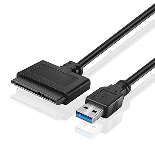 TNPUSB 3.0 to 2.5 SATA III 어댑터 케이블 브릿지 w/ UASP 고속 Data 전송 프로토콜 지원 SATA toUSB 3.0 컨버터 for SSD HDD Solid 드라이브 (USB to SATA w/ 엑스트라 USB 파워 Port (6 Inch))