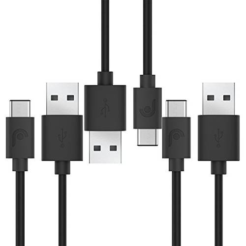 USB Type C 케이블 (3 팩, 마스크, 마스크팩 - 1 FT), Fosmon [56k Ohm Resistor] USB-C to USB A 동기화 충전 케이블 호환가능한 with 갤럭시 S20, S20+, S20 울트라 5G, Z Flip, Pixel 3/ 3 XL, 아이패드 Pro, ChromeBook Pixel (Black)