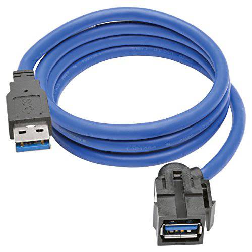 TRIPP LITE USB 3.0 초고속 Panel 마운트 Type-A 연장 케이블 M/ F 1’ (U324-001-APM)