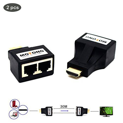 MOTONG 30M HDMI to 이중 Port RJ45 네트워크 케이블 연장 Over by Cat 5e/ 6 1080p up to 연장 리피터 for PS3 HDTV HDPC STB