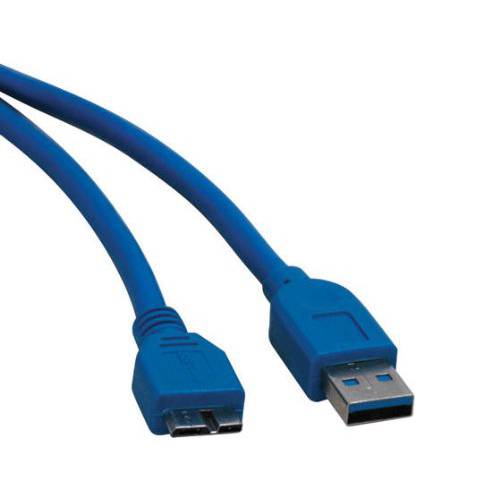 Tripp Lite U326-003 USB 3.0 슈퍼 스피드 5Gbps (A Maleto 미니 B Male) 디바이스 케이블 (3 Feet, Blue)