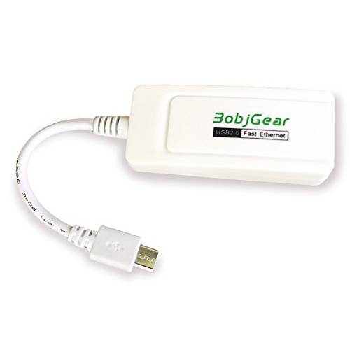 BobjGear USB to RJ45 랜포트 and Matching Micro-USB-OTG Cablefor 안드로이드 Tablets, Chromebooks, UltraBooks, 윈도우, Linux, Mac, Chrome OS, 안드로이드 TV 스틱,막대 모델 2 (USB-A and OTG Cable)