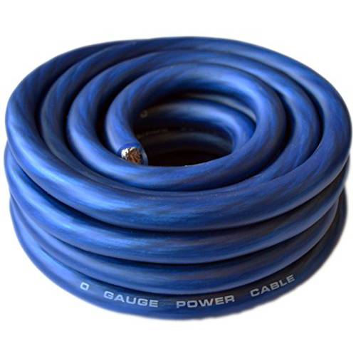 SoundBox 0 Gauge Blue 앰프 Power/ 그라운드커피 와이어 1/ 0 Ga Amp 케이블, 25 Feet