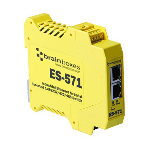 Brainboxes - 디바이스 서버, 국자 - 10MB LAN, 100MB LAN, RS-232, RS-422, RS-485 (ES-571)